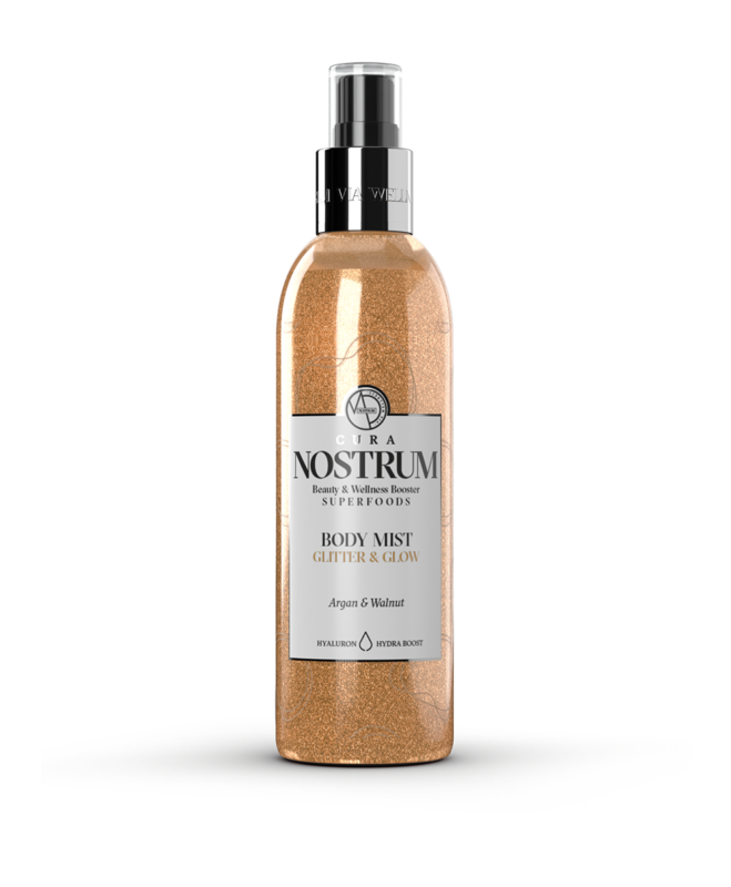 Body Mist Brilho e Luminosidade, Argão e Noz, spray 200ml