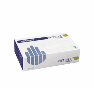 Luvas de Exame Nitrilo Azul Punho Longo, s/pó (100un)