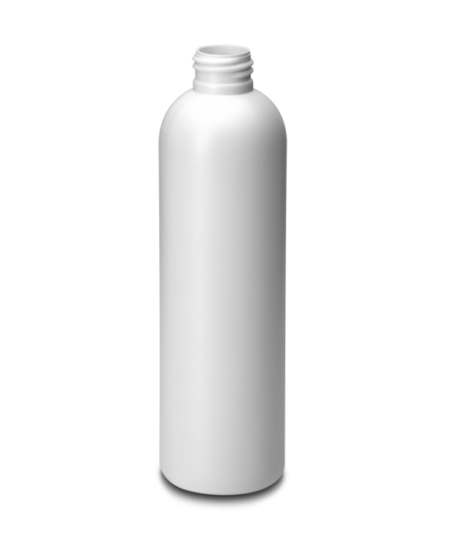 Frasco Cilíndrico 250ml D24 HDPE Branco