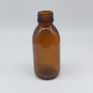 Frasco de 125ml vidro âmbar com tampa PP inviolável