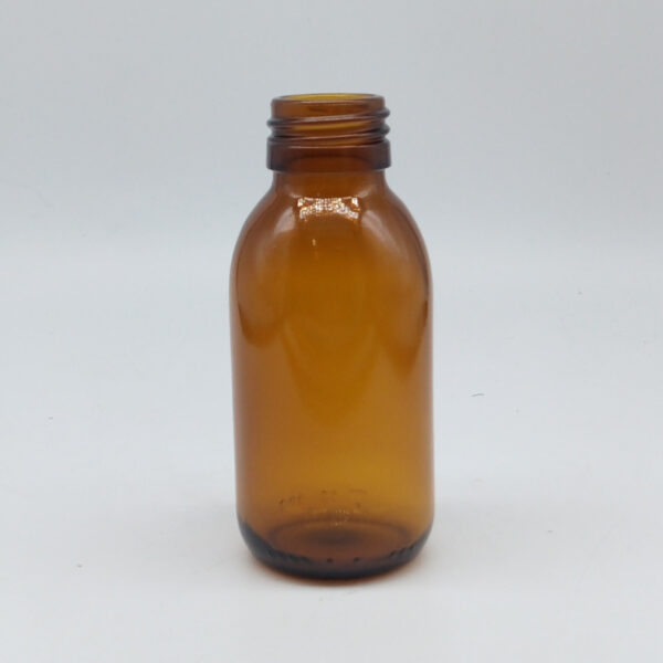 Frasco de 100ml Vidro âmbar com tampa PP inviolável