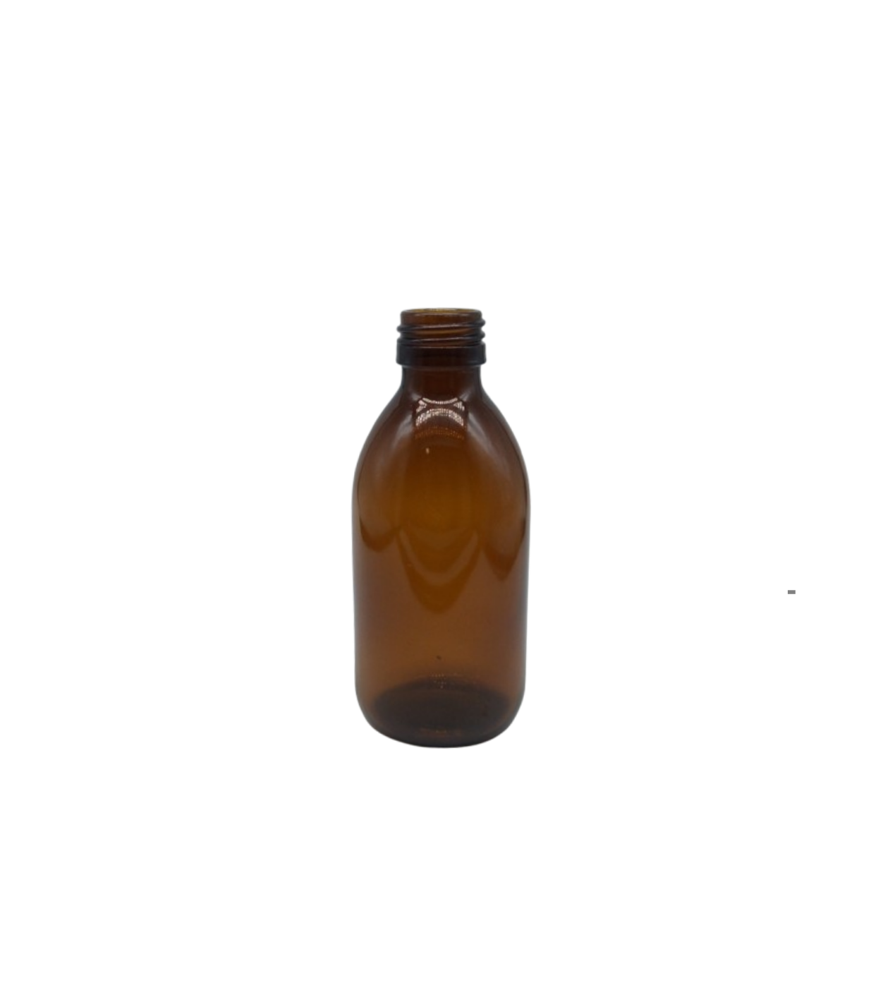 Frasco de 200ml Vidro Âmbar com Tampa PP ou doseador