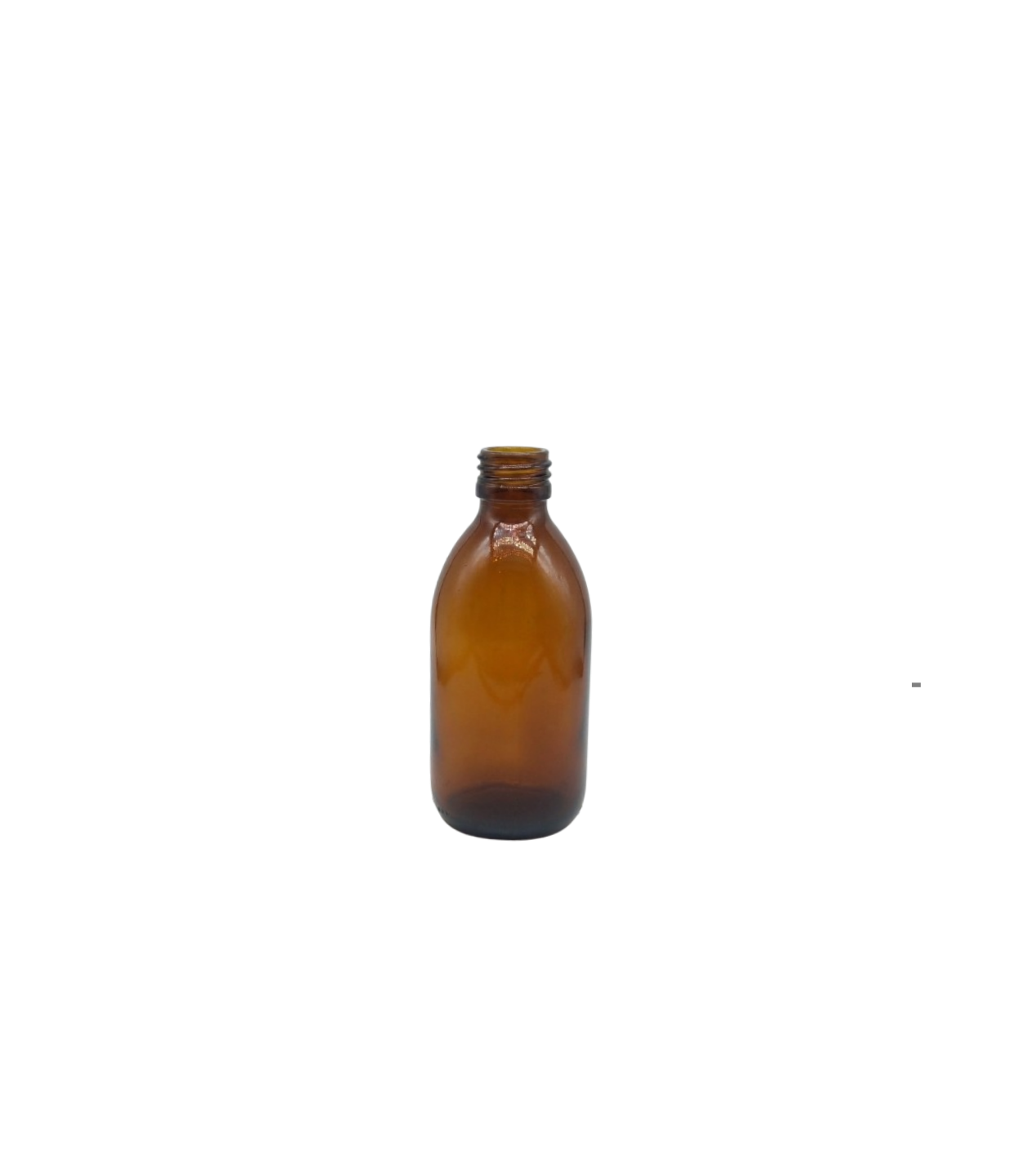 Frasco de 250ml Vidro Âmbar com Tampa PP ou Doseador