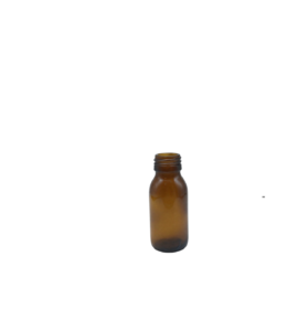 Frasco de 60ml Vidro Âmbar com Tampa PP Inviolável