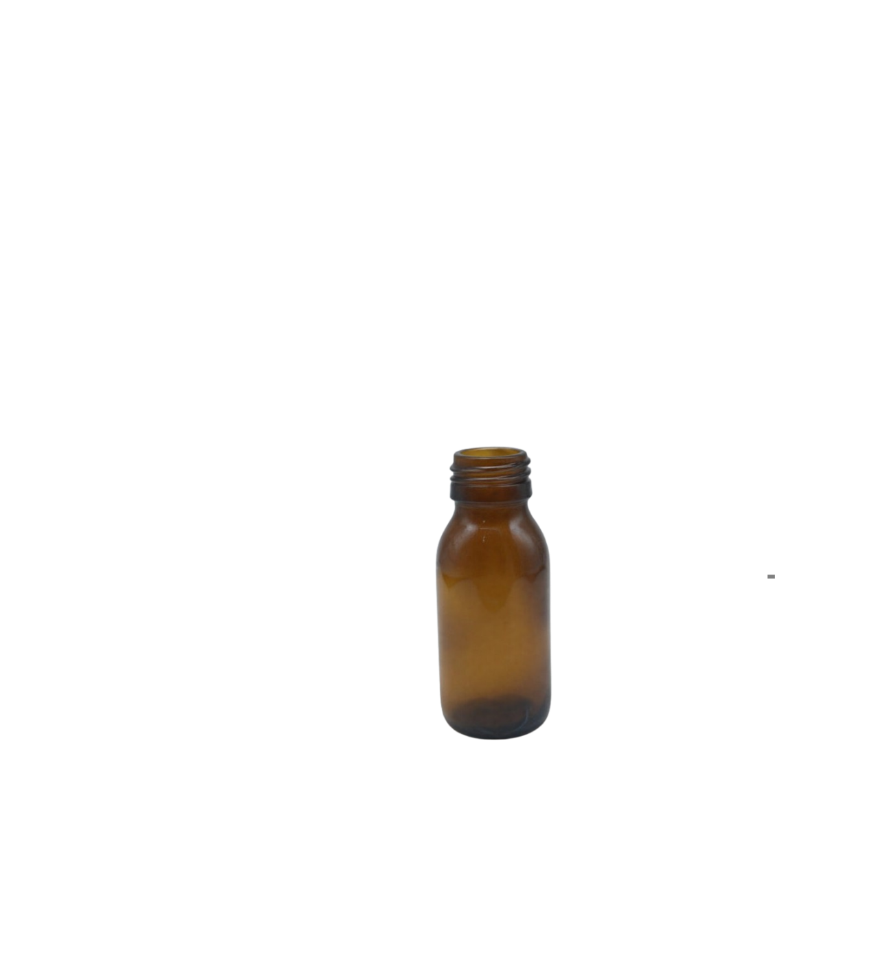 Frasco de 60ml Vidro Âmbar com Tampa PP Inviolável