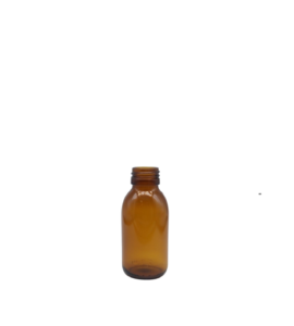 Frasco de 100ml Vidro âmbar com tampa PP inviolável