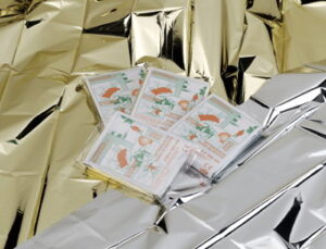 Lençol de urgência 160x210 cm Ouro/Prata