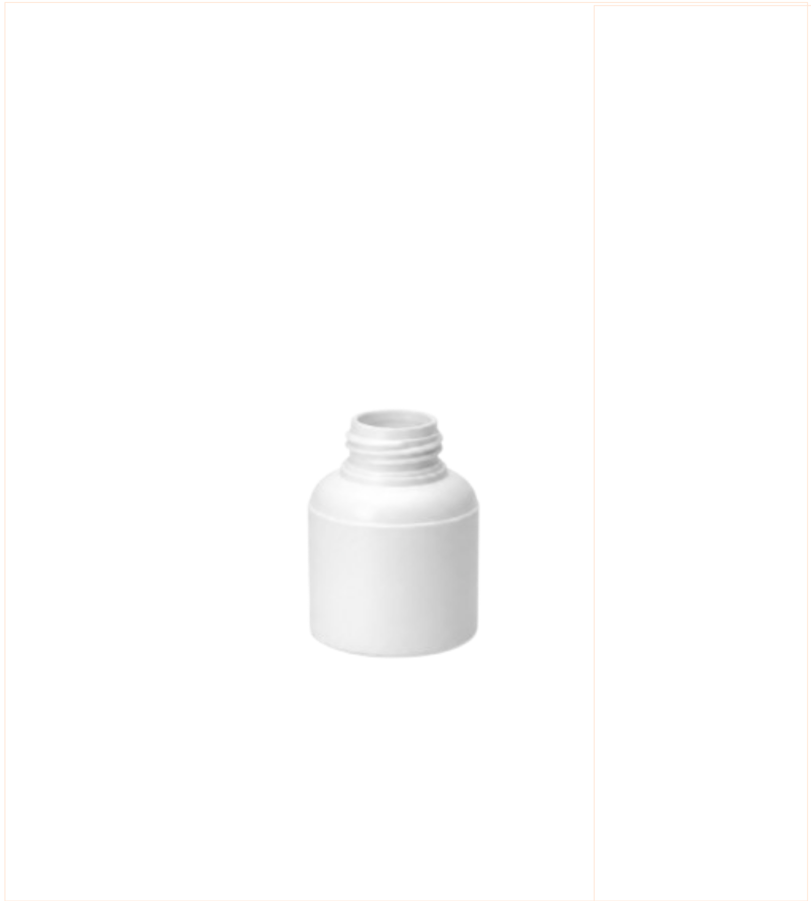 Frasco Cilíndrico 60ml D24 HDPE Branco