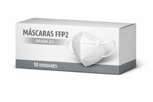 Caixa Máscaras FFP2 brancas com elásticos 10un